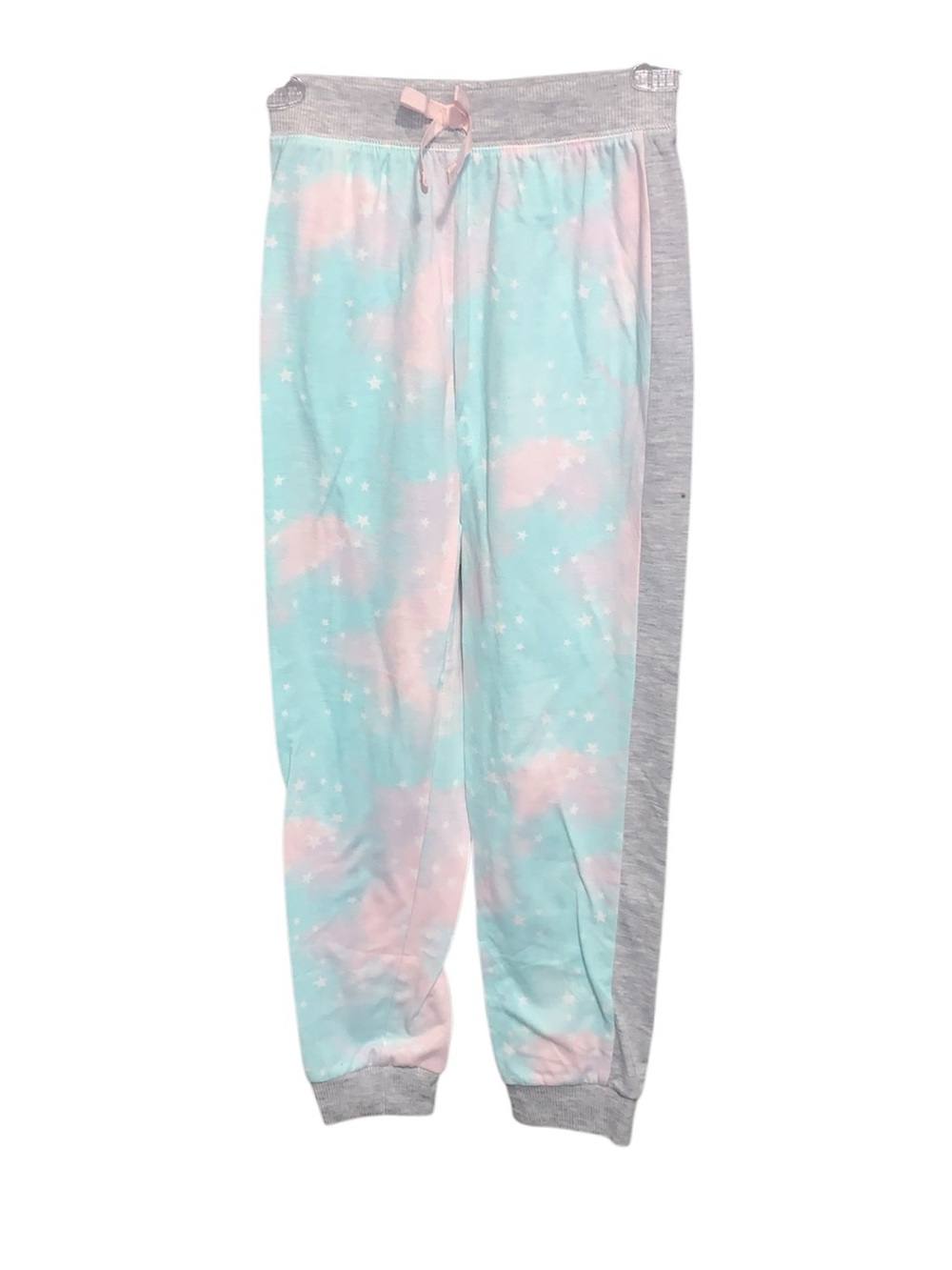 BCBG Girls Youth Medium Pastel Tie Dye Stars Clouds Jogger Pajama Pants